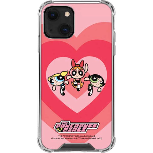 Cartoon Network Powerpuff Girls Hearts iPhone 14 Clear Case
